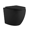 Унитаз приставной ABBER Bequem AC1111TMB черный матовый, безободковый, смыв торнадо