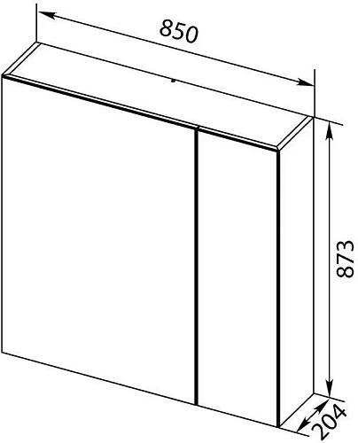 Зеркальный шкаф Aquanet Нью-Йорк 85 орех 00203954 Зеркальный шкаф Aquanet Нью-Йорк 85 орех 00203954