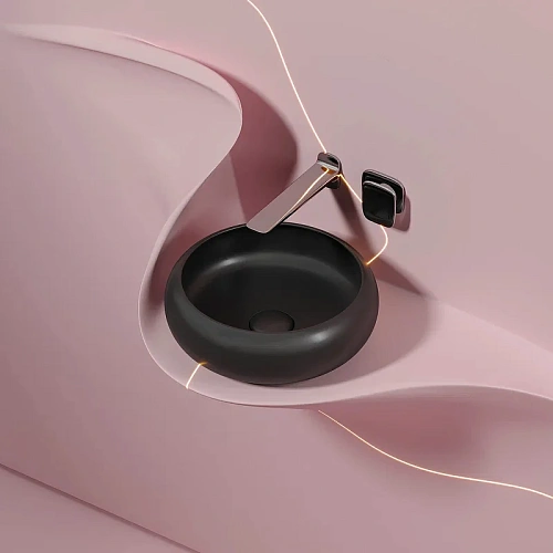 Раковина Ceramica Nova ELEMENT CN6050MB черный матовый накладная Раковина Ceramica Nova ELEMENT CN6050MB черный матовый накладная