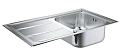 Кухонная мойка Grohe K400+ из нержавеющей стали с корзинчатым вентилем, 31568SD0, левая/правая Кухонная мойка Grohe K400+ из нержавеющей стали с корзинчатым вентилем, 31568SD0, левая/правая