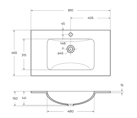 Раковина BelBagno BB810/465-LV-VTR-BL 810x465 Раковина BelBagno BB810/465-LV-VTR-BL 810x465