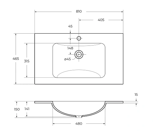 Раковина BelBagno BB810/465-LV-VTR-BL 810x465 Раковина BelBagno BB810/465-LV-VTR-BL 810x465