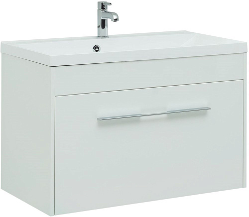 Тумба под раковину Aquanet Августа 90 белый (ручка хром) 00274019 Тумба под раковину Aquanet Августа 90 белый (ручка хром) 00274019