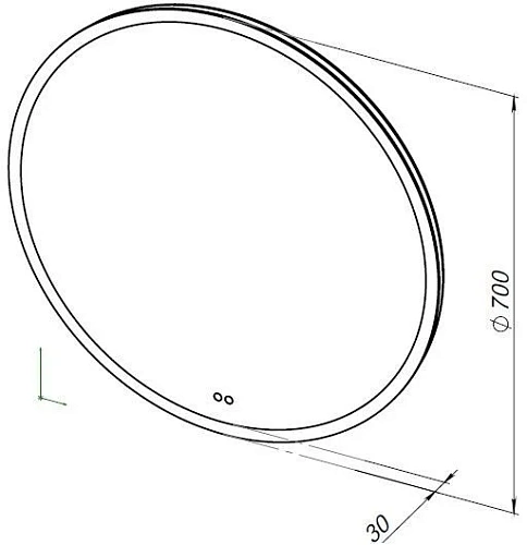 Зеркало Aquanet Арт 70 RGB LED 00336633 Зеркало Aquanet Арт 70 RGB LED 00336633