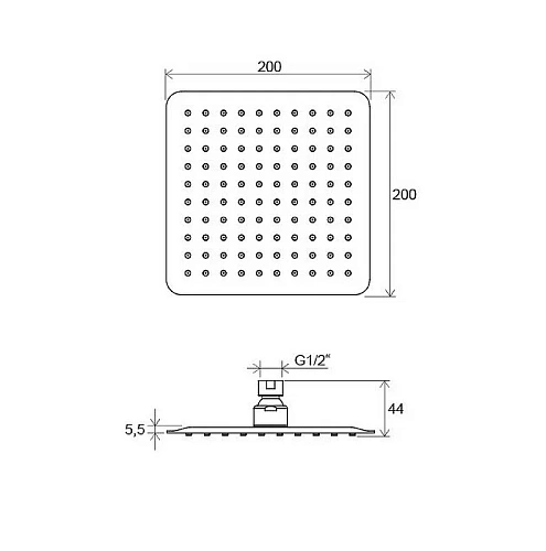 Верхний душ Ravak 982.01 X07P334 Верхний душ Ravak 982.01 X07P334