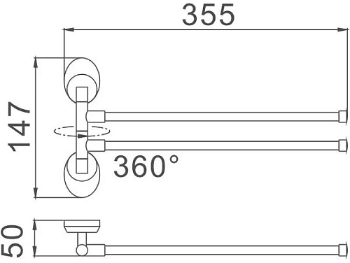Полотенцедержатель Haiba HB1612 Полотенцедержатель Haiba HB1612