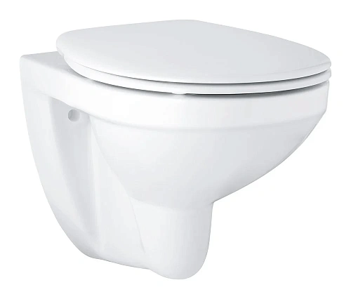 Унитаз подвесной GROHE Bau Ceramic ободковый с сиденьем без микролифта, альпин-белый (39497000) Унитаз подвесной GROHE Bau Ceramic ободковый с сиденьем без микролифта, альпин-белый (39497000)