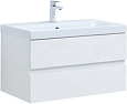 Тумба под раковину Aquanet Беркли 80 белый глянец (2 ящика) 00302351 Тумба под раковину Aquanet Беркли 80 белый глянец (2 ящика) 00302351