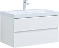 Тумба под раковину Aquanet Беркли 80 белый глянец (2 ящика) 00302351 Тумба под раковину Aquanet Беркли 80 белый глянец (2 ящика) 00302351