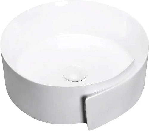 Раковина Ceruttispa CR0066 440х460х150 накладная, белая, с завитком Раковина Ceruttispa CR0066 440х460х150 накладная, белая, с завитком