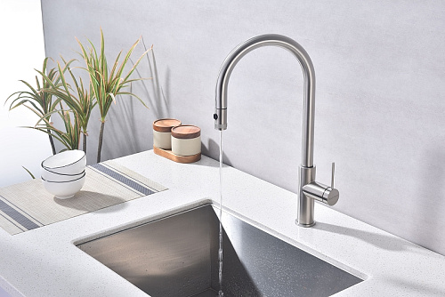 Смеситель для кухни Paulmark Galant брашированная сталь Ga213077-BS Смеситель для кухни Paulmark Galant брашированная сталь Ga213077-BS