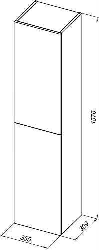 Шкаф-пенал Aquanet Алвита New 35 Серый 00277560 Шкаф-пенал Aquanet Алвита New 35 Серый 00277560