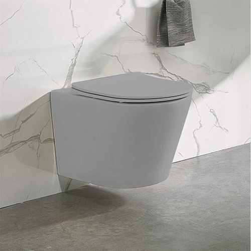 Унитаз подвесной Vincea Piatti VT1-11MG, цвет матовый серый, ультратонкое сиденье soft-close Унитаз подвесной Vincea Piatti VT1-11MG, цвет матовый серый, ультратонкое сиденье soft-close
