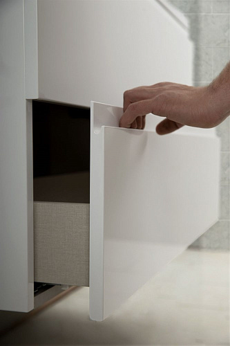 Тумба под раковину ART&MAX BIANCHI AM-Bianchi-1000-2C-SO-BM подвесная с двумя выкатными ящиками, бел Тумба под раковину ART&MAX BIANCHI AM-Bianchi-1000-2C-SO-BM подвесная с двумя выкатными ящиками, бел