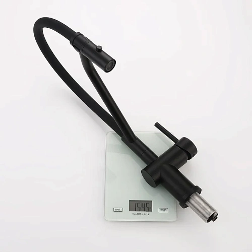 Смеситель для кухни Raglo R86.41.06 с гибким изливом, черный Смеситель для кухни Raglo R86.41.06 с гибким изливом, черный