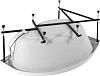 Картинка анонса товара «каркас для ванны aquanet jamaica 160x100 l/r 00242133»