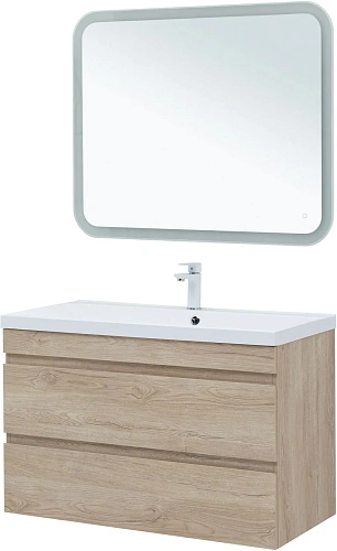 Тумба под раковину Aquanet Нота New 100 дуб светлый 00334200 подвесная Тумба под раковину Aquanet Нота New 100 дуб светлый 00334200 подвесная