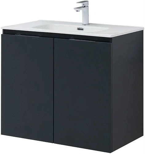 Тумба под раковину Aquanet Алвита New 80 2 дверцы, антрацит 00277527 Тумба под раковину Aquanet Алвита New 80 2 дверцы, антрацит 00277527