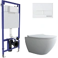 Комплект унитаза BERGES PUMA Rimless с инсталляцией NOVUM, кнопка L1, сидение Toma Slim SO 043271 Комплект унитаза BERGES PUMA Rimless с инсталляцией NOVUM, кнопка L1, сидение Toma Slim SO 043271