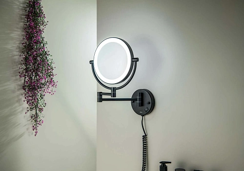 Зеркало косметическое Aquatek AQ4915MB черный матовый Зеркало косметическое Aquatek AQ4915MB черный матовый