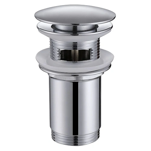 Донный клапан ABBER AF0010 с переливом, клик-клак, хром Донный клапан ABBER AF0010 с переливом, клик-клак, хром