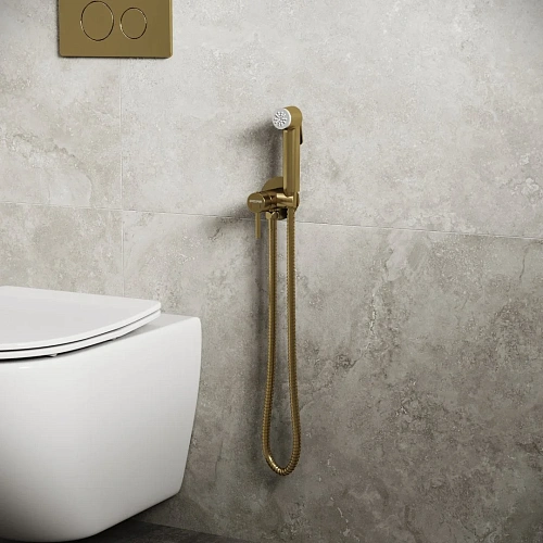 Гигиенический душ GROSSMAN GR-502.K35.07.320 Solis со смесителем, золото сатин Гигиенический душ GROSSMAN GR-502.K35.07.320 Solis со смесителем, золото сатин