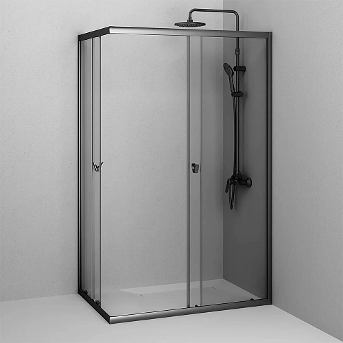 Душевой уголок AM.PM Sunny W87G-403-12080-BT 120x80 черный, стекло прозрачное Душевой уголок AM.PM Sunny W87G-403-12080-BT 120x80 черный, стекло прозрачное