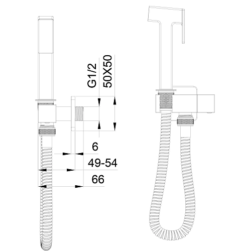 Гигиенический душ Wonzon & Woghand брашированное золото (WW-88809904-BG) Гигиенический душ Wonzon & Woghand брашированное золото (WW-88809904-BG)