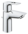 Смеситель для раковины GROHE BauLoop с рычажным донным клапаном, размер S, хром (22054001) Смеситель для раковины GROHE BauLoop с рычажным донным клапаном, размер S, хром (22054001)