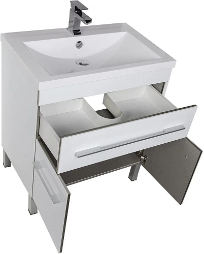Тумба под раковину Aquanet Верона 75 белый (напольная 1 ящик 2 дверцы) 00182706 Тумба под раковину Aquanet Верона 75 белый (напольная 1 ящик 2 дверцы) 00182706