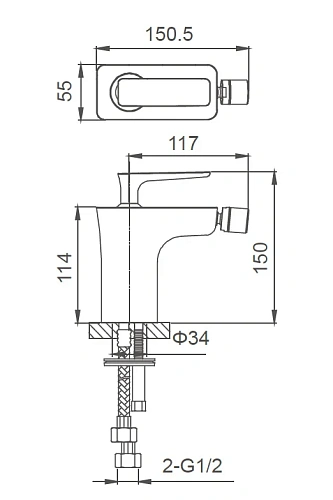 Смеситель для биде Wonzon & Woghand Shark, хром (WW-485001-CR) Смеситель для биде Wonzon & Woghand Shark, хром (WW-485001-CR)
