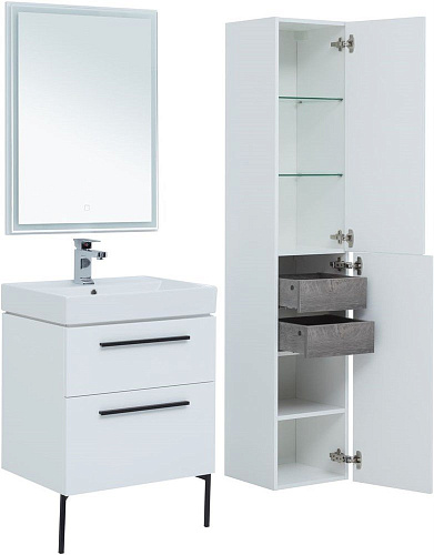 Тумба под раковину Aquanet Nova 60 белый (2 ящика) 00242279 Тумба под раковину Aquanet Nova 60 белый (2 ящика) 00242279