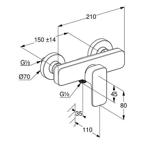 Смеситель для душа Kludi RENON 428315375 белый матовый Смеситель для душа Kludi RENON 428315375 белый матовый