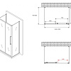 Душевой уголок ABBER Schwarzer Diamant AG30150BMH-S80BM-S80BM 150x80 см универсальный, профиль черный, стекло матовое Душевой уголок ABBER Schwarzer Diamant AG30150BMH-S80BM-S80BM 150x80 см универсальный, профиль черный, стекло матовое