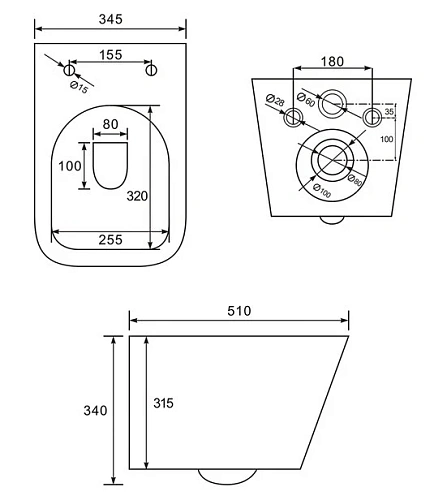 Унитаз подвесной IDDIS Bild (BILRDSEi25) безободковый Унитаз подвесной IDDIS Bild (BILRDSEi25) безободковый