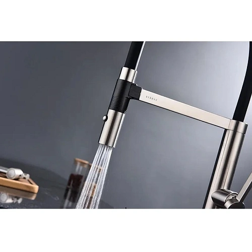 Смеситель для кухни Paulmark LEADER брашированная сталь Le214101-BS Смеситель для кухни Paulmark LEADER брашированная сталь Le214101-BS