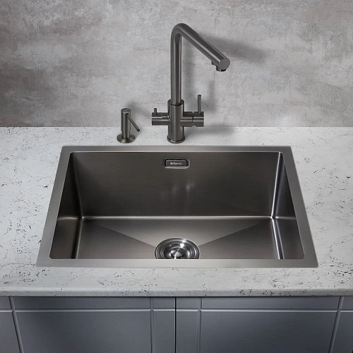 Кухонная мойка Milacio Denia 58 Steel (MC.77459) сталь воронёная Кухонная мойка Milacio Denia 58 Steel (MC.77459) сталь воронёная
