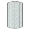 Душевой уголок GROSSMAN Cosmo 301.K33.02.9090.10.02 (90x90x195) полукруг,раздвижная,хром,стекло шиншилла