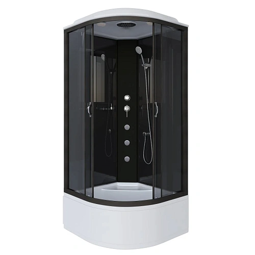 Душевая кабина Niagara Classic NG-6508-14G (900х900х2150) высокий поддон (40см) стекло тонированное алюминиевый черный 65081434G Душевая кабина Niagara Classic NG-6508-14G (900х900х2150) высокий поддон (40см) стекло тонированное алюминиевый черный 65081434G