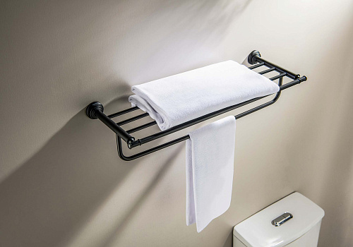 Полотенцедержатель Aquatek КЛАССИК AQ4515MB черный матовый Полотенцедержатель Aquatek КЛАССИК AQ4515MB черный матовый