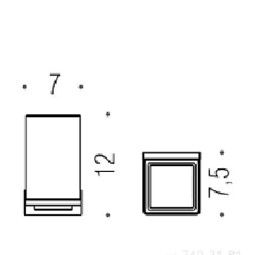 Стакан Colombo Look B1602.CR-VAN хром/матовое стекло Стакан Colombo Look B1602.CR-VAN хром/матовое стекло