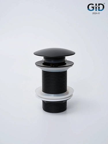 Донный клапан Gid без перелива G-55BM 76602K черный матовый 7x7x10 Донный клапан Gid без перелива G-55BM 76602K черный матовый 7x7x10