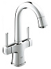 Картинка анонса товара «смеситель для раковины grohe grandera с донным клапаном и поворотным изливом, хром (21107000)»