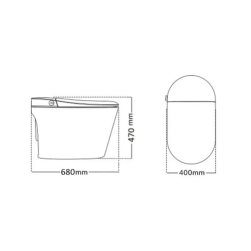 Унитаз напольный Ceruttispa ESTER Smart CT10617 с дистанционным управлением, сиденье микролифт Унитаз напольный Ceruttispa ESTER Smart CT10617 с дистанционным управлением, сиденье микролифт