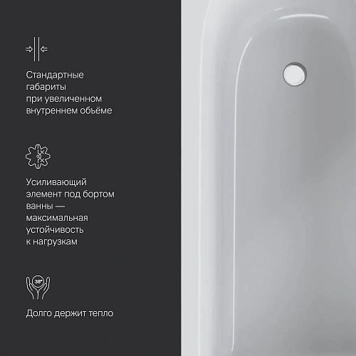 Акриловая ванна AM.PM Spirit W72A-170-075W-A2 170x75 Акриловая ванна AM.PM Spirit W72A-170-075W-A2 170x75