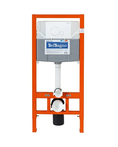 Инсталляция для унитаза BelBagno BB001-120 с клавишей смыва BB014-SR-BIANCO Инсталляция для унитаза BelBagno BB001-120 с клавишей смыва BB014-SR-BIANCO