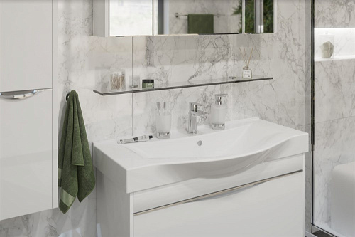 Полка STWORKI Glass Shelf 100 полкодержатели хром 440807 Полка STWORKI Glass Shelf 100 полкодержатели хром 440807