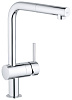 Картинка анонса товара «смеситель для кухни grohe minta (32168000) с выдвижным изливом, хром»