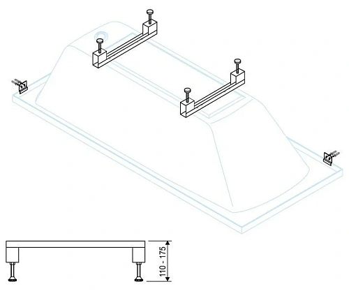 Ножки для ванны CEZARES LEG-KIT-100 Ножки для ванны CEZARES LEG-KIT-100