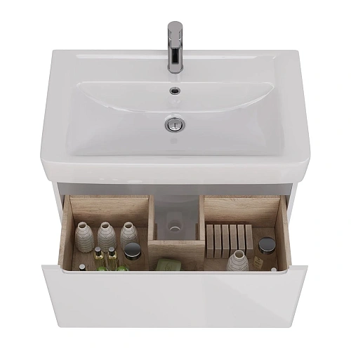 Тумба под раковину Lemark BUNO MINI 80 см подвесная, серый/белый LM05BM80T Тумба под раковину Lemark BUNO MINI 80 см подвесная, серый/белый LM05BM80T